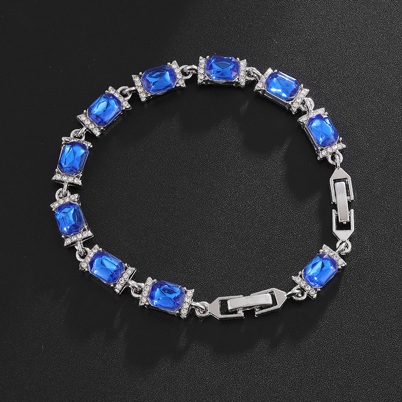 Hip Hop Square Synthetic Cubic Zirconia Tennis Bracelet